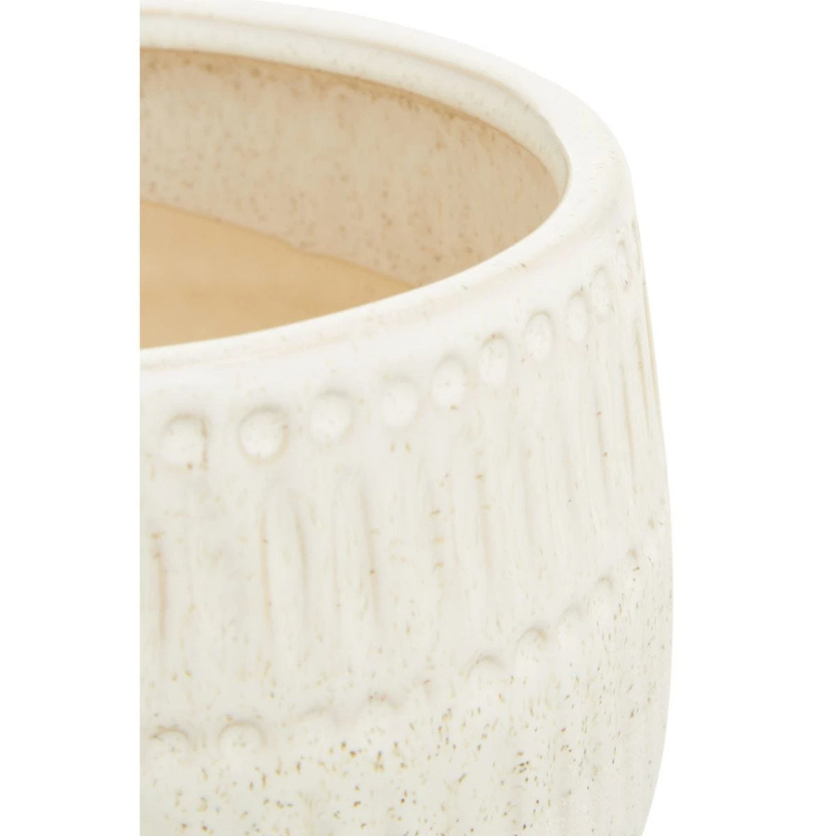 Interiors By Ph White Stoneware Planter 2 Interiors By Ph White Stoneware Planter - Image 2
