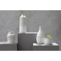 Interiors By Ph White Stoneware Planter 5 Interiors By Ph White Stoneware Planter -Garden Tools Shop 322801 3