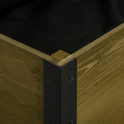 Outsunny Raised Garden Bed Elevated Wooden Planter Box With Metal Legs - Brown -Garden Tools Shop 324228 9