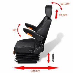 Vidaxl Tractor Seat With Suspension -Garden Tools Shop 327388 4