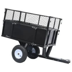 Vidaxl Tipping Trailer For Lawn Mower 150 Kg Load