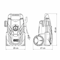 Tramontina High Pressure Washer With 3M Hose With Adjustable Flow And Accessories (1200W 1500 Psi 220V Flow Rate 5.5-6.5 L/Min) -Garden Tools Shop 327854 8
