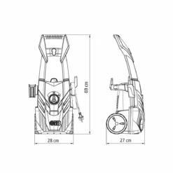 Tramontina High Pressure Washer With 3M Hose With Adjustable Flow And Accessories (1400W 1600 Psi 220V Flow Rate 5.5-6.5 L/Min) -Garden Tools Shop 327855 8
