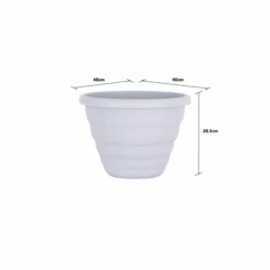 Wham Set 4 Beehive 40cm Round Pot Cement Grey -Garden Tools Shop 327894 3