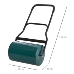 Outsunny 40L Lawn Roller Grass Ground Garden Push/Tow Landscaping Roller -Garden Tools Shop 337200 3