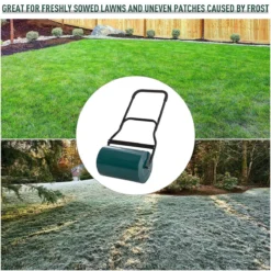 Outsunny 40L Lawn Roller Grass Ground Garden Push/Tow Landscaping Roller -Garden Tools Shop 337200 4