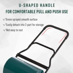 Outsunny 40L Lawn Roller Grass Ground Garden Push/Tow Landscaping Roller -Garden Tools Shop 337200 5