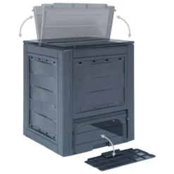 Vidaxl Garden Composters 2 Pcs Grey 60X60X73cm 520 L -Garden Tools Shop 337791 4