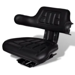 VidaXL Tractor Seat With Backrest Black