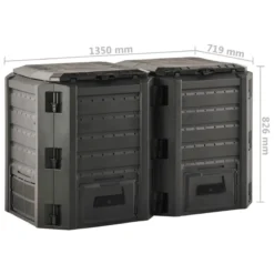 VidaXL Garden Composter Black 800 L -Garden Tools Shop 338926 4