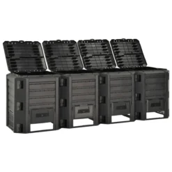 VidaXL Garden Composter Black 1600 L