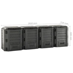 VidaXL Garden Composter Black 1600 L -Garden Tools Shop 338928 4