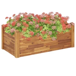 Vidaxl Garden Raised Bed 110x60x44cm Solid Acacia Wood