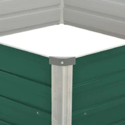 Vidaxl Raised Garden Bed 129x129x46cm Galvanised Steel Green -Garden Tools Shop 339822 4