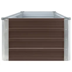 Vidaxl Garden Raised Bed Galvanised Steel 320x40x45cm Brown -Garden Tools Shop 339833 4