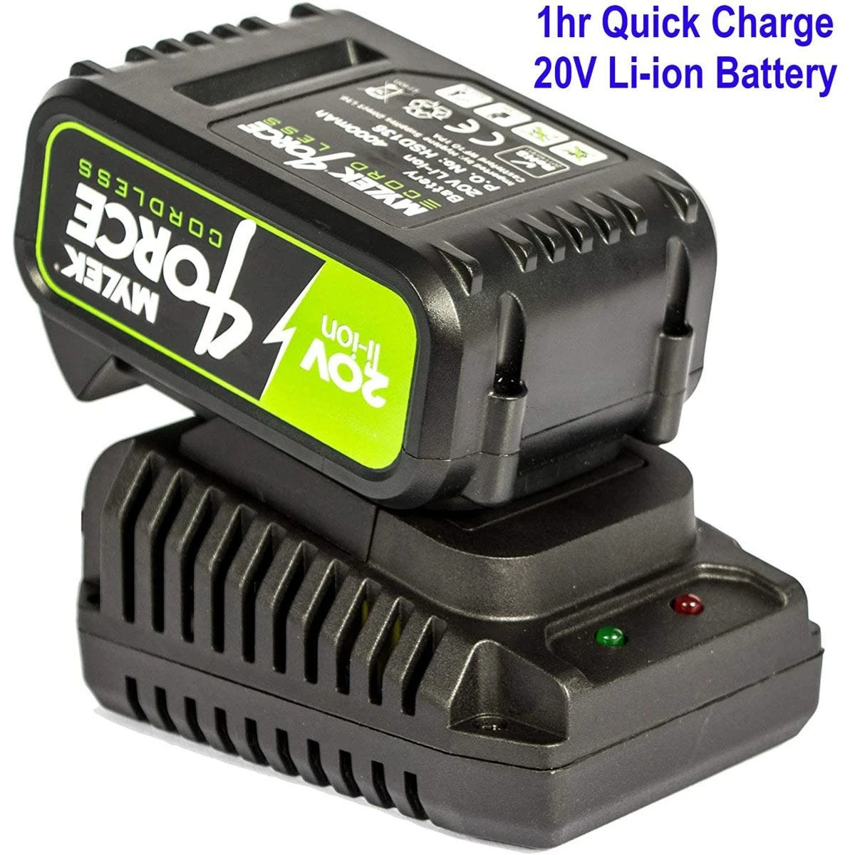 Mylek Cordless Lighweight Hedge Trimmer 20V Electric Cutter - Green & Black 6 Mylek Cordless Lighweight Hedge Trimmer 20V Electric Cutter - Green & Black - Image 6