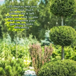 Mylek 2-in-1 Li-ion Cordless Hedge Trimmer & Grass Shears With 2 Blades - Green & Black -Garden Tools Shop 344656 4