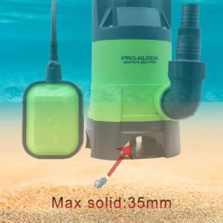 Pro-kleen 750W Submersible Electric Water Pump For Clean Or Dirty Water With Float Switch - Green -Garden Tools Shop 344663 3
