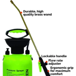 Pro-kleen 8L Garden Pressure Pump Sprayer With Brass Lance And 2 X Spare Seal Kits - Green -Garden Tools Shop 344667 5
