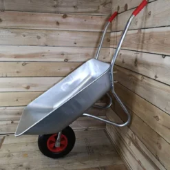 Samuel Alexander Galvanised Metal Garden Wheelbarrow With Pneumatic Tyre - 65 Litre 60Kg Capacity -Garden Tools Shop 345381 6
