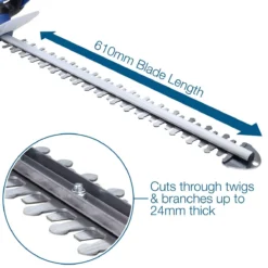 Hyundai 680W 610mm Corded Electric Hedge Trimmer/Pruner HYHT680E -Garden Tools Shop 351132 9