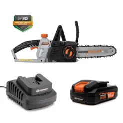 Daewoo 18V Cordless Chainsaw With 2000mAh Battery And Fast Charger