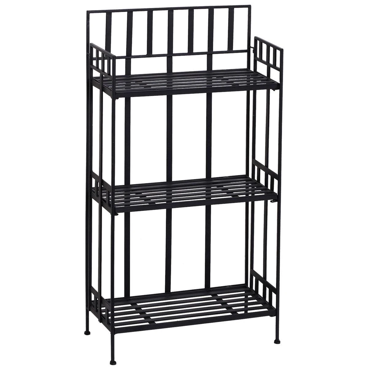 Outsunny Retro Metal 3-Tier Garden Plant Herb Stand 1 Outsunny Retro Metal 3-Tier Garden Plant Herb Stand