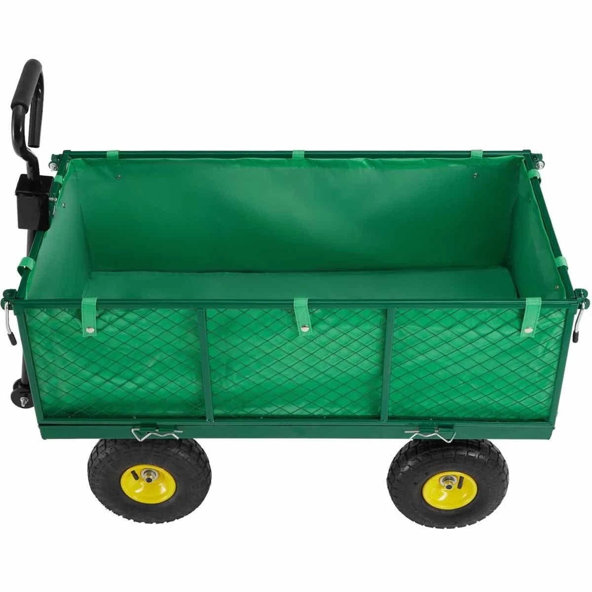 Tectake Garden Trolley With Inner Lining Max. 550Kg Green 8 Tectake Garden Trolley With Inner Lining Max. 550Kg Green - Image 8