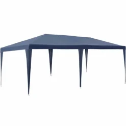 Tectake Gazebo 6X3M With 5 Side Panels Blue -Garden Tools Shop 373665 4