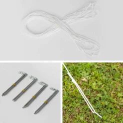 Tectake Gazebo 6X3M With 5 Side Panels Blue -Garden Tools Shop 373665 6