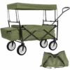 Tectake Garden Trolley With Roof Foldable Incl. Carry Bag Green
