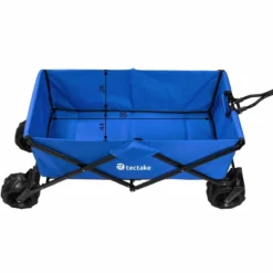 Tectake Foldable Garden Trolley With Wide Tires (80Kg Max Load) Blue -Garden Tools Shop 373730 6
