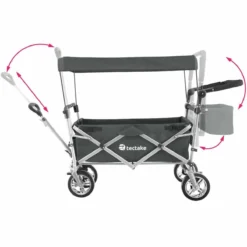 Tectake Foldable Garden Trolley With Carry Bag Grey -Garden Tools Shop 373798 4