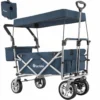 Tectake Foldable Garden Trolley With Carry Bag Blue