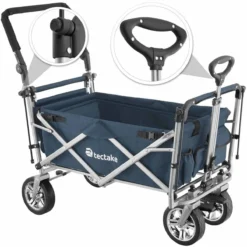 Tectake Foldable Garden Trolley With Carry Bag Blue -Garden Tools Shop 373802 6