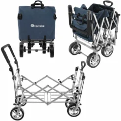 Tectake Foldable Garden Trolley With Carry Bag Blue -Garden Tools Shop 373802 9