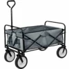 Tectake Foldable Garden Trolley With 80Kg Load Capacity Grey