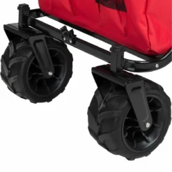 Tectake Foldable Garden Trolley With Wide Tires (80Kg Max Load) Red 13 Tectake Foldable Garden Trolley With Wide Tires (80Kg Max Load) Red -Garden Tools Shop 373956 5