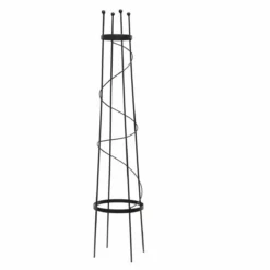 Garden Gear 1M Open Top Obelisk Metal Black