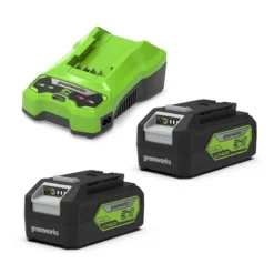 Greenworks 24v 2 X 4.0AH Batteries & 2A Twin Port Charger Kit