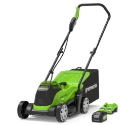 Greenworks 24V 33cm Cordless Brushless Lawnmower (4AH Battery & 2A Charger)