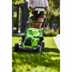 Greenworks 48V 41cm Cordless Lawnmower (2 X 4AH Battery & 2A Twin Charger) -Garden Tools Shop 374152 11