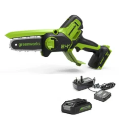 Greenworks 24V 10cm Cordless Pruner (2AH Battery & 2A Charger)