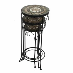 Summer Terrace Brava Round Plantstand Set Of 3 Tall -Garden Tools Shop 375515 3