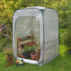 Gardenskill Pop-up Poly Greenhouse Plant Cover 1.25 X 1.25 X 1.85M