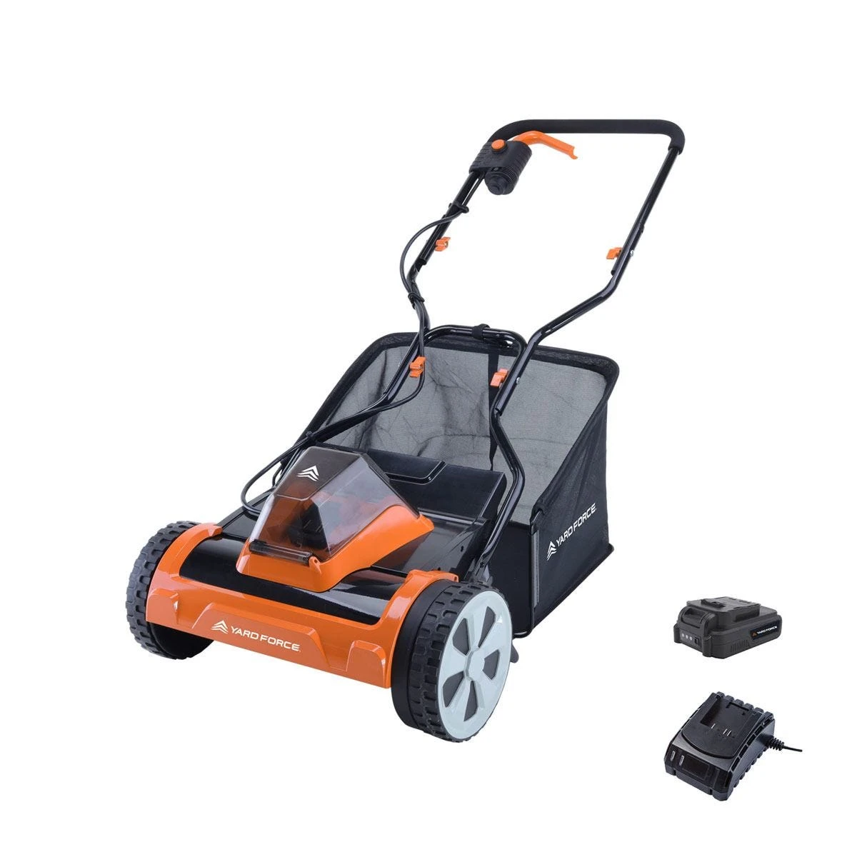 Yard Force 20V 4.0Ah 38cm Cordless Cylinder Lawnmower Lithium-Ion Battery & Charger Included - CR20 Range - LM C38A 1 Yard Force 20V 4.0Ah 38cm Cordless Cylinder Lawnmower Lithium-Ion Battery & Charger Included - CR20 Range - LM C38A