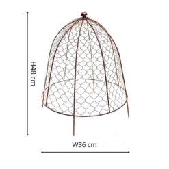 Ivyline Outdoor Wire Netted Plant Protector Bronze H48cm W36 -Garden Tools Shop 390210 3