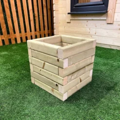 Power 2 X Square Pressure Treated Square Planters -Garden Tools Shop 398898 4