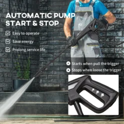 OUTSUNNY DURHAND 1800W High Pressure Washer, 150 Bar Pressure -Garden Tools Shop 399697 6