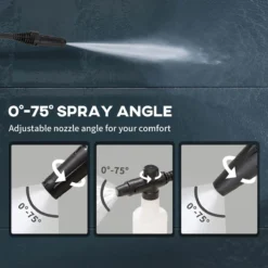 OUTSUNNY DURHAND 1800W High Pressure Washer, 150 Bar Pressure, 510 L/h Flow - Green -Garden Tools Shop 399698 5